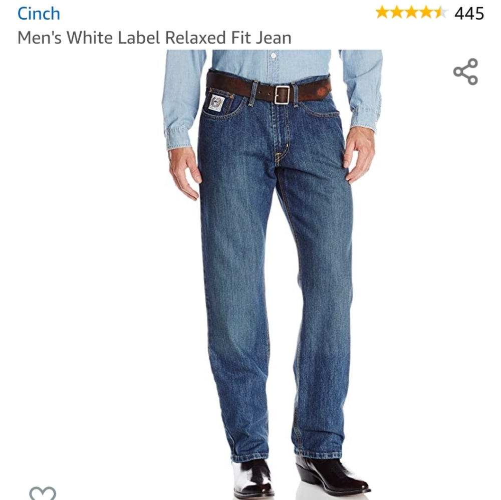 Cinch mens relaxed for white label jeans